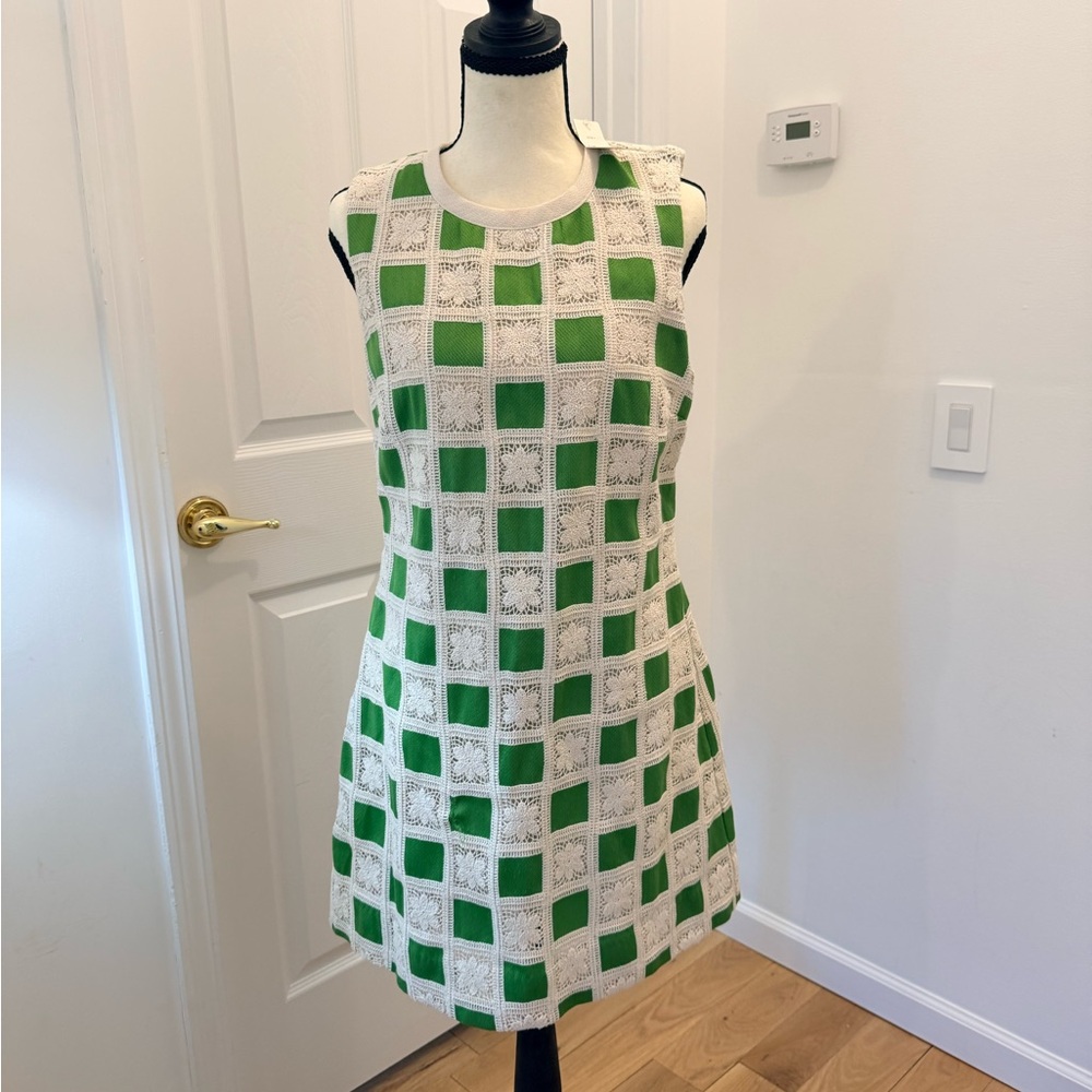 English Factory Crochet Patchwork Shift Dress NWT - image 1